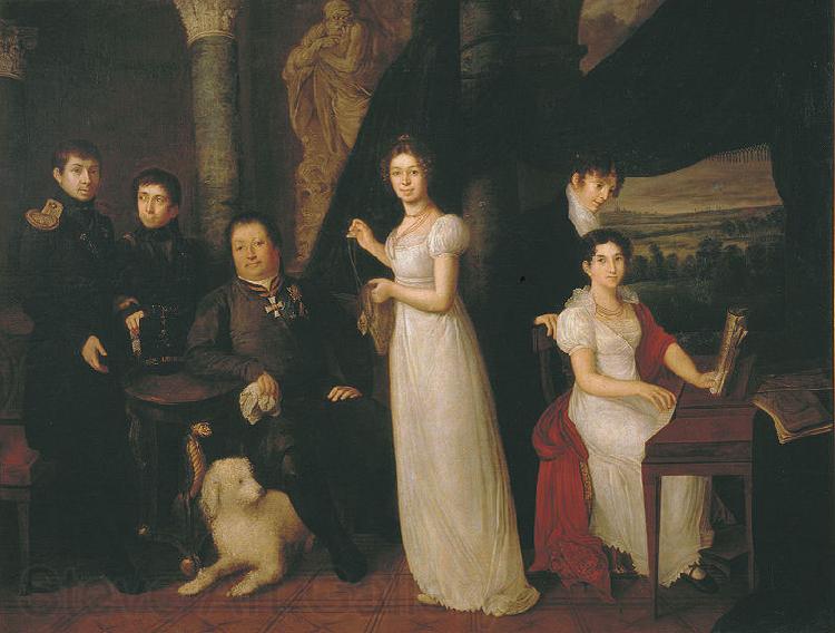 Vasily Tropinin Family portrait of counts Morkovs, Germany oil painting art